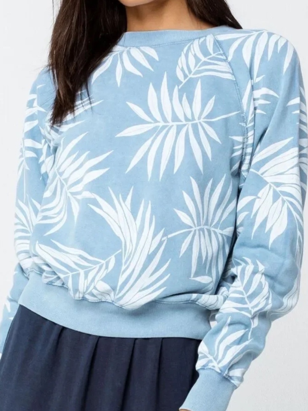 Billabong Wild Palms Crew Sweatshirt Blue